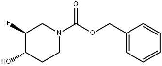 (3S,4S)-benzyl 3-fluoro-4-hydroxypiperidine-1-carboxylate Struktur