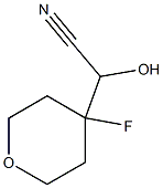 2-(4-fluorotetrahydro-2H-pyran-4-yl)-2-hydroxyacetonitrile Struktur