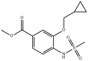 methyl 3-(cyclopropylmethoxy)-4-(methylsulfonamido)benzoate Struktur