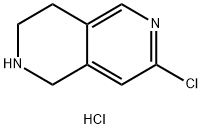 7-Chloro-1,2,3,4-tetrahydro-2,6-naphthyridine hydrochloride Struktur