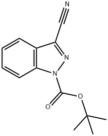 tert-butyl 3-cyano-1H-indazole-1-carboxylate Struktur