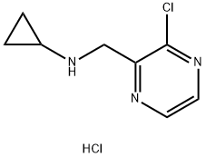 N-((3-chloropyrazin-2-yl)methyl)cyclopropanamine hydrochloride Struktur