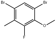 1,5-Dibromo-3-fluoro-2-methoxy-4-methylbenzene Struktur
