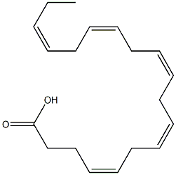 4(Z),7(Z),10(Z),13(Z),16(Z)-Nonadecapentaenoic Acid 結構式
