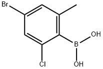 4-Bromo-2-chloro-6-methylphenylboronic acid Struktur