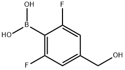 4-Hydroxymethyl-2,6-difluorophenylboronic acid Struktur