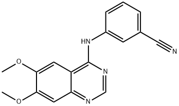 3-(6,7-dimethoxyquinazolin-4-ylamino)benzonitrile Struktur