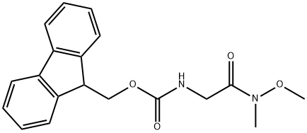 (9H-fluoren-9-yl)methyl (2-(methoxy(methyl)amino)-2-oxoethyl)carbamate Struktur
