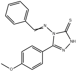 4-(benzylideneamino)-5-(4-methoxyphenyl)-4H-1,2,4-triazole-3-thiol Structure