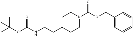 benzyl4-(2-((tert-butoxycarbonyl)amino)ethyl)piperidine-1-carboxylate Struktur