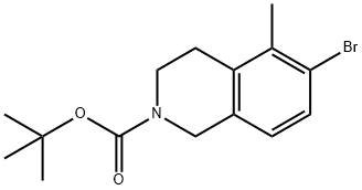 tert-butyl 6-bromo-5-methyl-3,4-dihydroisoquinoline-2(1H)-carboxylate Struktur