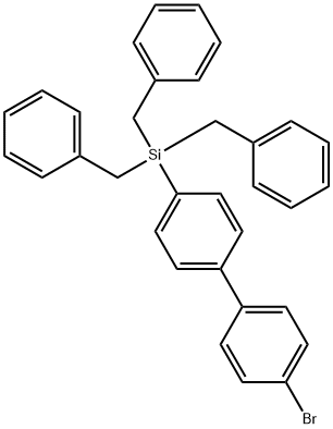 (4-BROMO-4'-BIPHENYLYL)TRIBENZYLSILANE Struktur