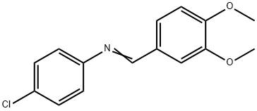 4-CHLORO-N-(3,4-DIMETHOXYBENZYLIDENE)ANILINE Struktur
