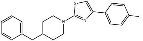 4-benzyl-1-[4-(4-fluorophenyl)-1,3-thiazol-2-yl]piperidine Struktur