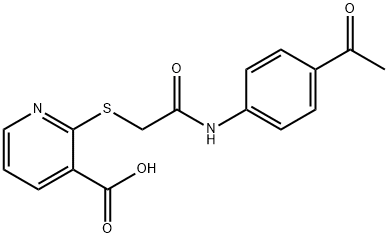 2-{[2-(4-acetylanilino)-2-oxoethyl]sulfanyl}nicotinic acid Struktur