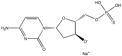 2'-Deoxycytidine 5'-(dihydrogen phosphorothioate) monosodium salt Struktur