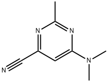 6-(dimethylamino)-2-methylpyrimidine-4-carbonitrile Struktur