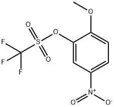 Methanesulfonic acid, trifluoro-, 2-methoxy-5-nitrophenyl ester
 Struktur