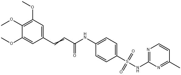 (2E)-N-{4-[(4-methylpyrimidin-2-yl)sulfamoyl]phenyl}-3-(3,4,5-trimethoxyphenyl)prop-2-enamide Struktur