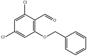 2-(benzyloxy)-4,6-dichlorobenzaldehyde Struktur