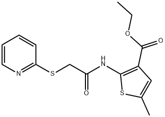 ethyl 5-methyl-2-(2-(pyridin-2-ylthio)acetamido)thiophene-3-carboxylate Structure