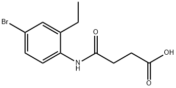 4-((4-bromo-2-ethylphenyl)amino)-4-oxobutanoic acid Struktur