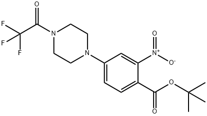 tert-butyl 4-(4-(2,2,2-trifluoroacetyl)piperazin-1-yl)-2-nitrobenzoate Struktur