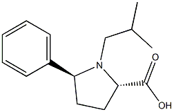 (2S,5S)-1-isobutyl-5-phenylpyrrolidine-2-carboxylic acid Structure