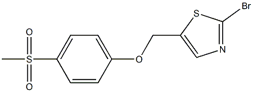 2-bromo-5-((4-(methylsulfonyl)phenoxy)methyl)thiazole Struktur