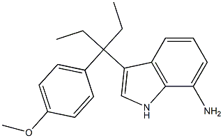 3-(3-(4-methoxyphenyl)pentan-3-yl)-1H-indol-7-amine Structure