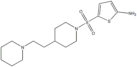 5-(4-(2-(piperidin-1-yl)ethyl)piperidin-1-ylsulfonyl)thiophen-2-amine Structure