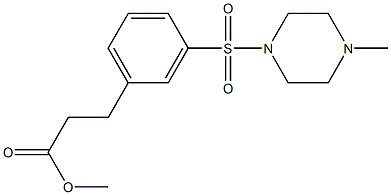 methyl 3-(3-(4-methylpiperazin-1-ylsulfonyl)phenyl)propanoate Structure