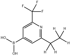 2-(Ethyl-d5)-6-trifluoromethylpyridine-4-boronic acid Struktur