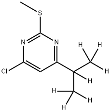4-Chloro-2-methylthio-6-(iso-propyl-d7)-pyrimidine Struktur