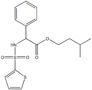 isopentyl 2-phenyl-2-(thiophene-2-sulfonamido)acetate Struktur