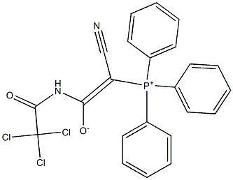 (Z)-2-CYANO-1-[(TRICHLOROACETYL)AMINO]-2-(TRIPHENYLPHOSPHONIO)ETHENOLATE Struktur