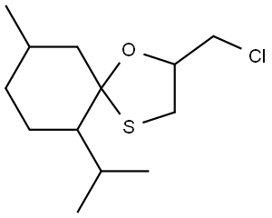 2-CHLOROMETHYL-6-ISOPROPYL-9-METHYL-1-OXA-4-THIASPIRO(4.5)DECANE Struktur