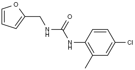 1-(4-CHLORO-2-METHYLPHENYL)-3-FURFURYLUREA Struktur