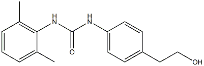 1-(4-(2-HYDROXYETHYL)PHENYL)-3-(2,6-XYLYL)UREA Struktur