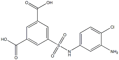 5-(3-AMINO-4-CHLORO-PHENYLSULFAMOYL)-ISOPHTHALIC ACID Struktur