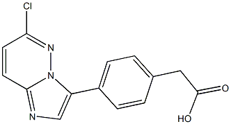 2-(4-(6-chloroimidazo[1,2-b]pyridazin-3-yl)phenyl)acetic acid Struktur