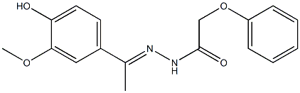 (E)-N'-(1-(4-hydroxy-3-methoxyphenyl)ethylidene)-2-phenoxyacetohydrazide Structure