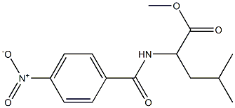 methyl 4-methyl-2-(4-nitrobenzamido)pentanoate Struktur