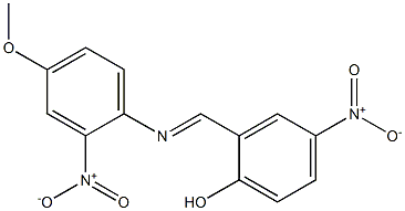 2-((4-METHOXY-2-NITRO-PHENYLIMINO)-METHYL)-4-NITRO-PHENOL Struktur
