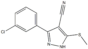 3-(3-chlorophenyl)-5-(methylthio)-1H-pyrazole-4-carbonitrile Structure