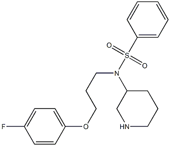N-(3-(4-fluorophenoxy)propyl)-N-(piperidin-3-yl)benzenesulfonamide Struktur