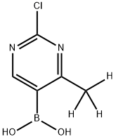 2-Chloro-4-(Methyl-d3)-pyrimidine-5-boronic acid Struktur