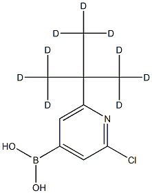 2-Chloro-6-(tert-butyl-d9)-pyridine-4-boronic acid Struktur