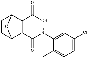 3-((5-chloro-2-methylphenyl)carbamoyl)-7-oxabicyclo[2.2.1]heptane-2-carboxylic acid Struktur