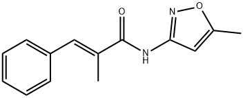 (2E)-2-methyl-N-(5-methyl-1,2-oxazol-3-yl)-3-phenylprop-2-enamide Struktur